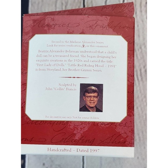 Hallmark Ornament Madame Alexander Little Red Riding Hood Collectors Christmas - Picture 2 of 4